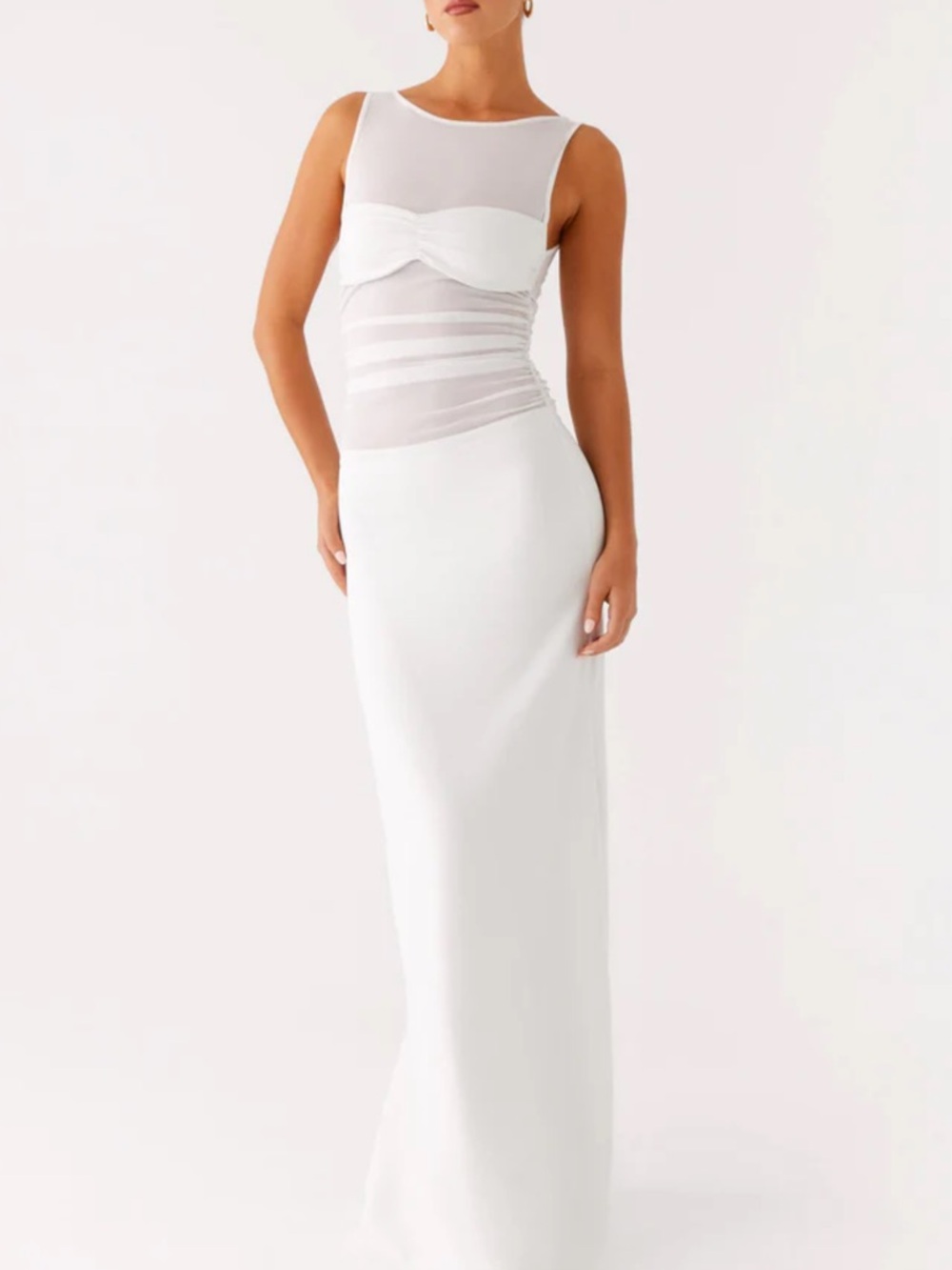 Peppermayo Ivory Twist-Front Maxi Dress - Picture 5 of 8